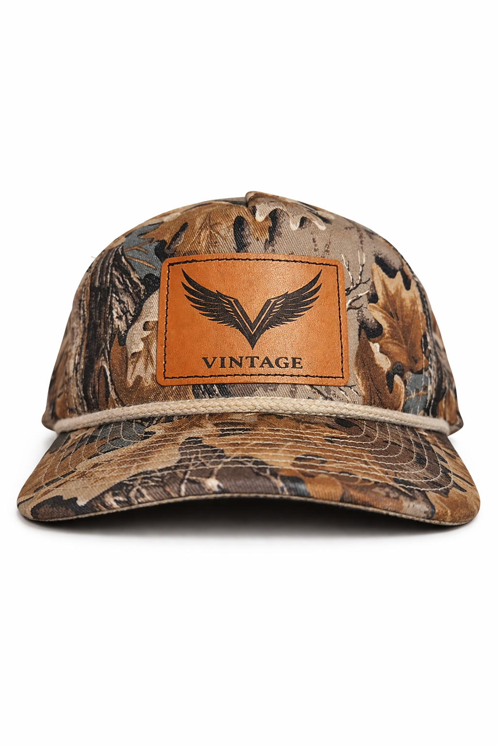 Vintage Outdoors Classic Camo Leather Patch Hat
